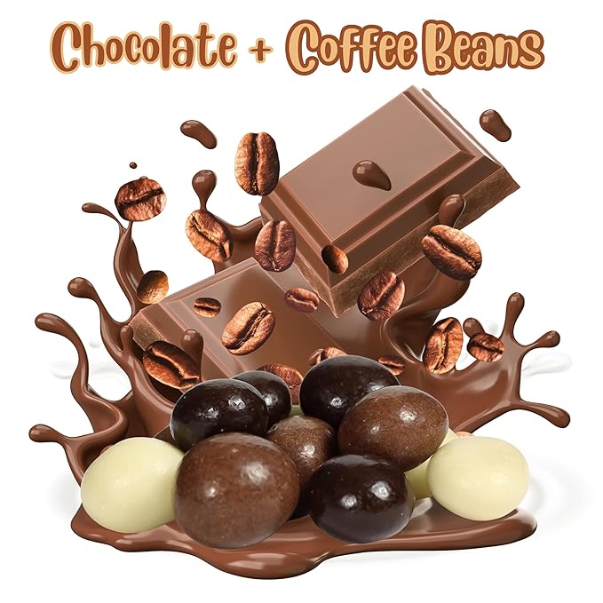 Gourmet Chocolate Covered Espresso Beans Medley by Its Delish 5 Lbs Bulk Bag – Mix of Dark Milk &amp White Chocolate Covered Roasted Coffee Beans | Chocolate Candy Snack | Kosher Dairy