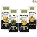 Al Dente Traditional Variety 4-Pack – All-Natural Hand-Crafted Egg Pasta. Includes Egg Spinach Garlic Parsley Fettuccine and Golden Bonnetti. (Packaging May Vary) - 12oz Bags (Pack of 4)
