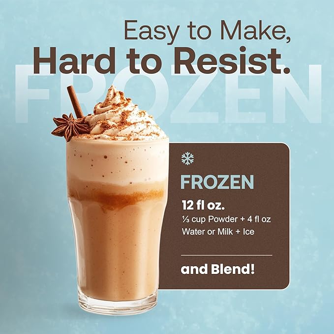 Dr. Smoothie Café Essentials Spiced Chai – No Artificial Colors Flavors or Sweeteners – Shelf Stable – 116mg of Caffeine per Serving – Great for Hot Iced &amp Frozen Frappes (3.5 lb Bag 26 Servi