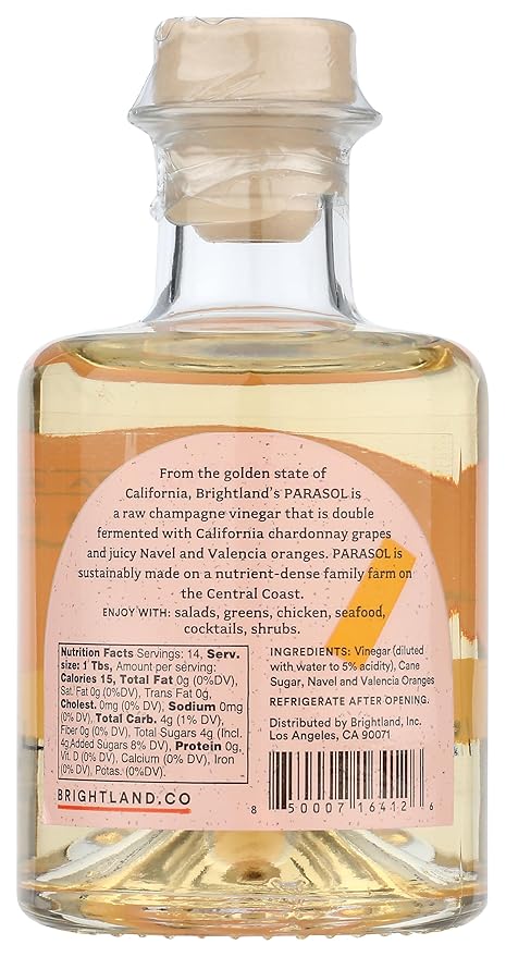 Brightland Vinegar Citrus Champagne Parasol 6.7 Ounce