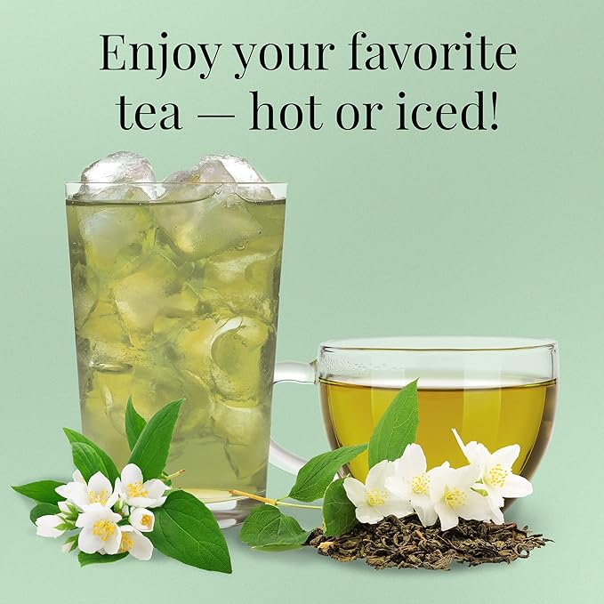 The Republic of Tea Jasmine Jazz Green Full-Leaf Loose Tea | 1 Pound Bulk Bag | Steeps 200 Cups