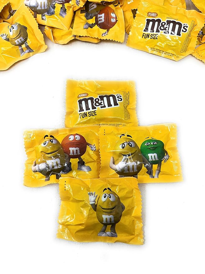 Easter M&ampM Peanut Milk Chocolate Fun Size Bulk Packs 2 Lbs American Candy Single Serve Bulk Party Mix Packaged In Wholesale Pantry Bag (32 Oz)