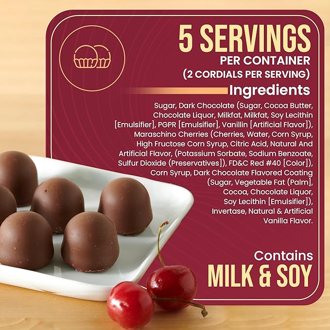 Queen Anne Dark Chocolate Covered Cordial Cherries | 6.6 oz (Pack of 4) | 10 Piece Gift Boxes | Whole Maraschino Cherry Creamy Filled Liquid Center | Holiday Party Chocolate Candy