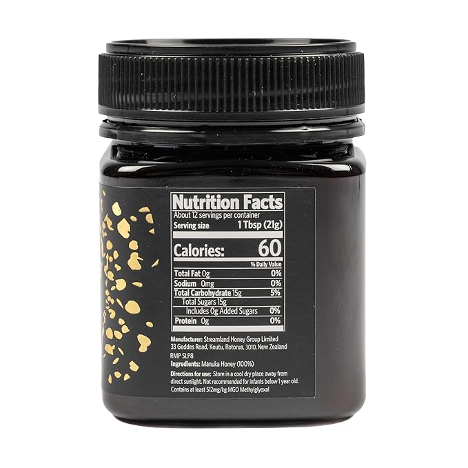 Streamland Manuka Honey Certified New Zealand Honey Pure &amp Natural Premium Wellness Superfood (UMF 15+ MGO 512+ 8.8 oz)
