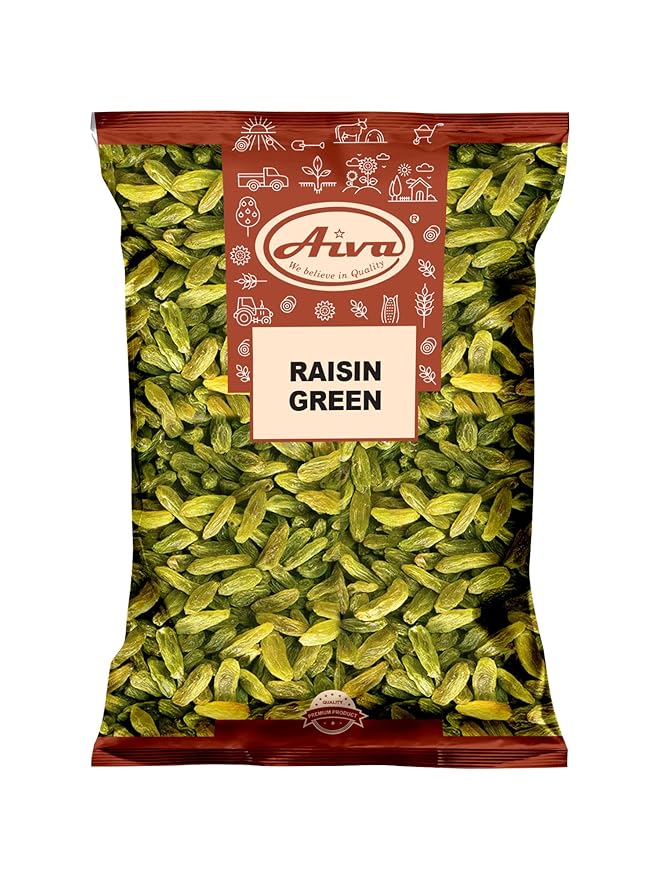 Aiva Green Raisins (2 LB) Bulk– Premium Seedless Dried Fruit for Snacking Baking and Cooking