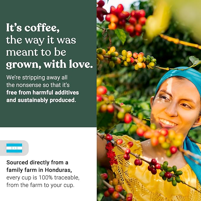 Love Grown Compostable Coffee Pods - Compatible With Most Major Coffee Pod Brewer - 100% Arabica Plastic-Free Non-GMO - Dark Roast Box of 15