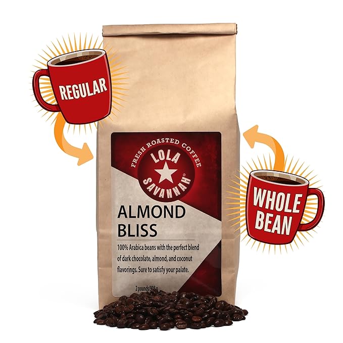 Lola Savannah Almond Bliss Whole Bean Caffeinated Coffee 2lb