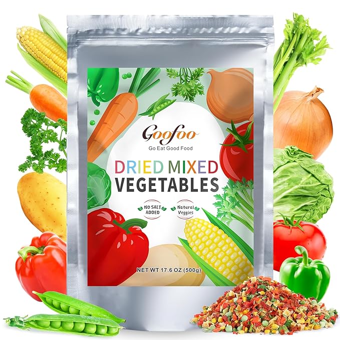 Ramen Toppings Ramen Seasoning for Ramen Noodles Dehydrated Vegetables Soup 12 Kinds of Natural Veggies Dried Vegetable Flakes Blend Add to Noodles Rice Soup Gluten Free Ideal for Gift 17.6 oz