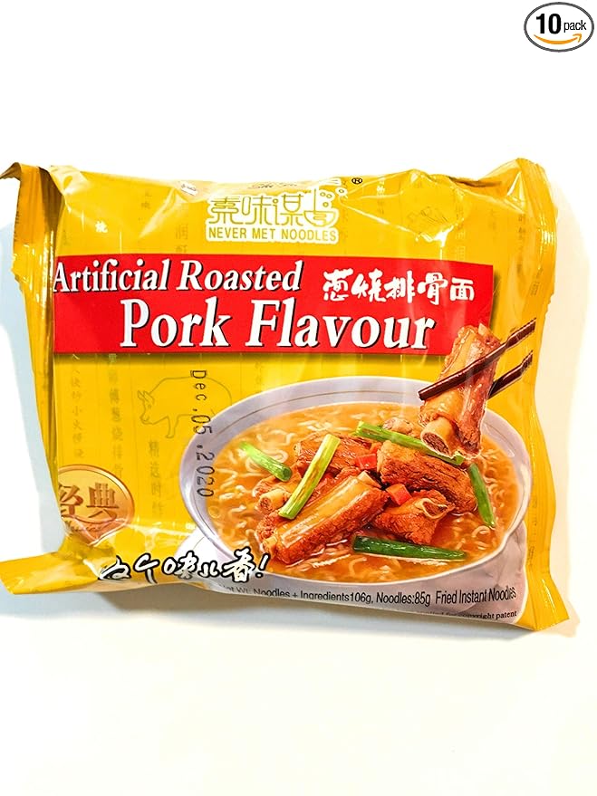 Kang Shi Fu Never Met Noodles Artificial Roasted Pork Flavour 106g(10 Pack)