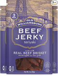 Old Williamsburg Teriyaki Beef Jerky 2oz (3 pack) | Real Beef Brisket | Hand Crafted Jerky | Gluten Free Meat Snack | Protein Packed