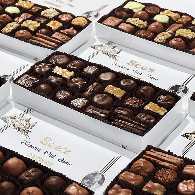 See's Candies Dark Chocolates (1 Pound White Wrap)