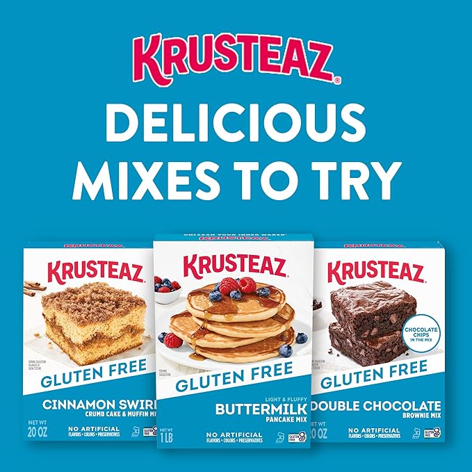 Krusteaz Gluten Free Yellow Cake Mix No Artificial Flavors Colors or Preservatives 18 oz Boxes (Pack of 8)