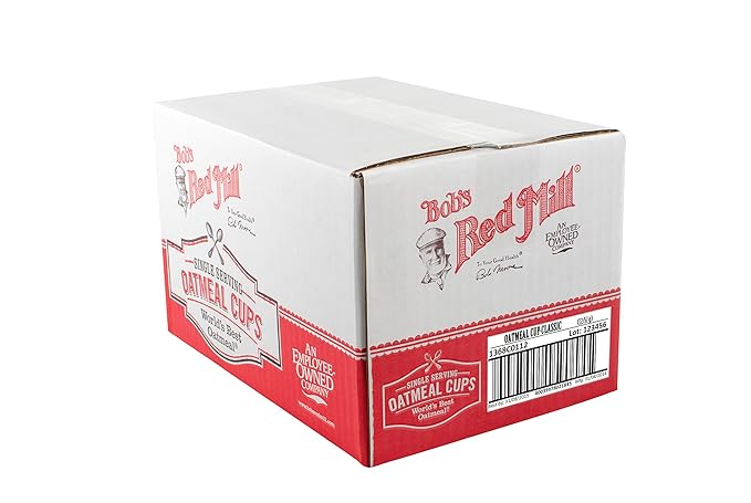 Bob's Red Mill GF Oatmeal Cup Classic 1.81 Ounce Cup (Pack of 12) - Non-GMO Vegan Whole Grain Kosher