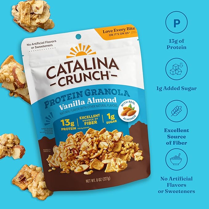 Catalina Crunch Granola Protein Vanilla Almond 8 oz (Pack of 6)
