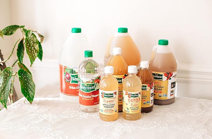 White House Organic Apple Cider Vinegar Shots Raw Unfiltered On the Go (Organic Pack of 24)