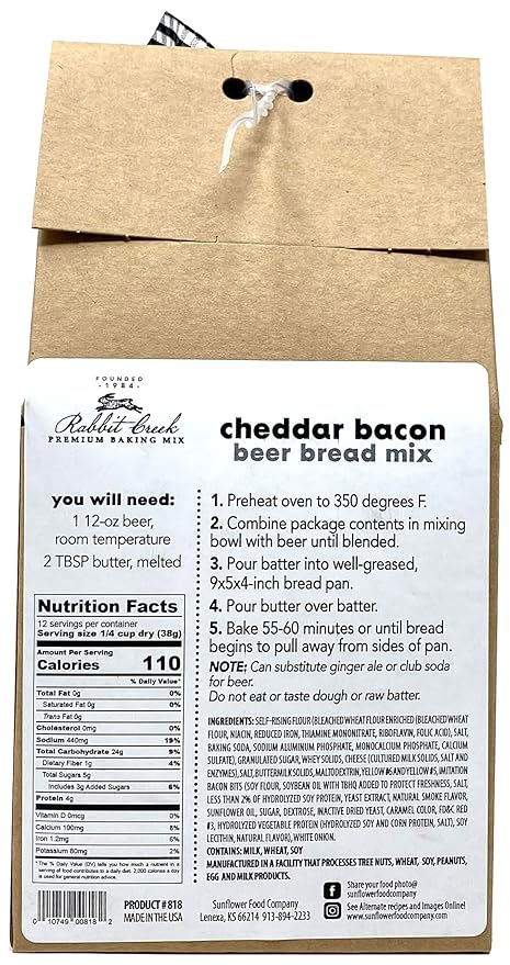Rabbit Creek Beer Bread Mix Variety Pack of 3 – Cheesy Jalapeno Cheddar Bacon &amp Cheesy Garlic Beer Bread Mix