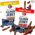 SeaBear Variety Traditional + Peppered Wild King Salmon Jerky 2-Pack Smoked Salmon Jerky Wild Caught Alaskan Salmon High-Protein Snack Cold Smoked &amp Ready to Eat Classic Smokehouse Flavor 2.5