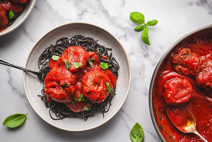 Explore Cuisine Organic Black Bean Spaghetti - Pack of 6 (8 oz) - Easy-to-Make Gluten Free Pasta - High in Plant Protein &amp Fiber - Vegan Keto Friendly Non-GMO - 24 Total Servings