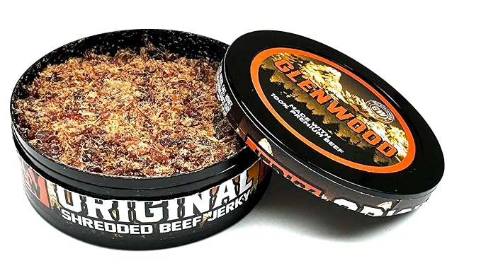 Glenwood Beef Jerky Chew Shredded Beef Jerky 0.32 oz Cans (12 Pack)