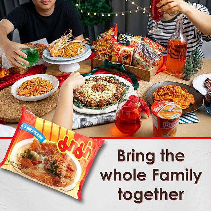 MAMA Noodles Creamy Shrimp Tom Yum Instant Spicy Noodles w/Delicious Thai Flavors Hot &amp Spicy w/Creamy Shrimp Tom Yum Soup Base No Trans Fat w/Fewer Calories Than Deep Fried Noodles 30 Pack