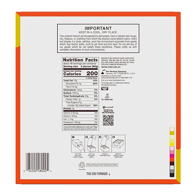 REESE'S Milk Chocolate King Size Peanut Butter Cups Candy Packs 2.8 oz (24 Count)