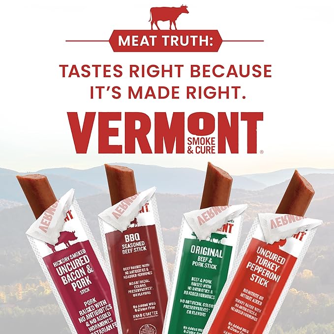 Vermont Smoke and Cure Mini Meat Sticks Uncured Pepperoni Turkey 96 Count 0.5 ounce (96 count)