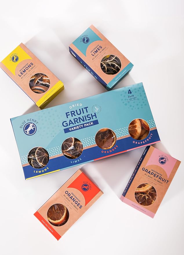 BlueHenry Variety Pack Dried Fruit Garnish - Orange lime lemon and grapefruit - 2 oz each
