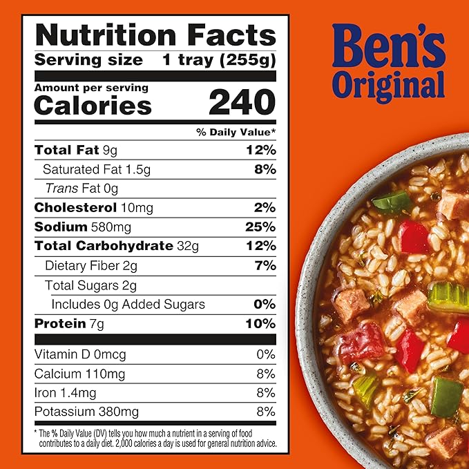 BEN'S ORIGINAL Street Food Gumbo with Chicken Andouille Sausage Prepared Entrée Microwavable Heat-&amp-Eat Bowl in 90 Seconds 9 oz (Pack of 12)