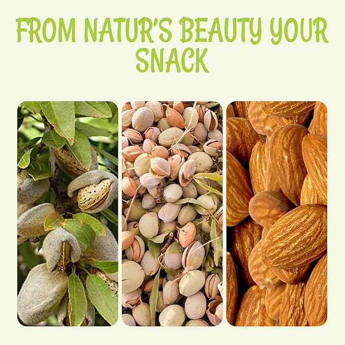 Oh! Nuts Almonds - Dry Roasted Unsalted Almonds - 2 lb - No Salt No Oil All-Natural Protein - Packed in New York Zip-Seal Bag for Exceptional Freshness