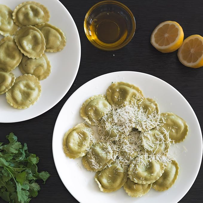 Authentic Cacio e Pepe Bundle with Roasted Corn Ravioli Handmade Bucatini DOP Pecorino Romano &amp Parmigiano Reggiano DOP Extra Virgin Olive Oil – Italian Gourmet Meal