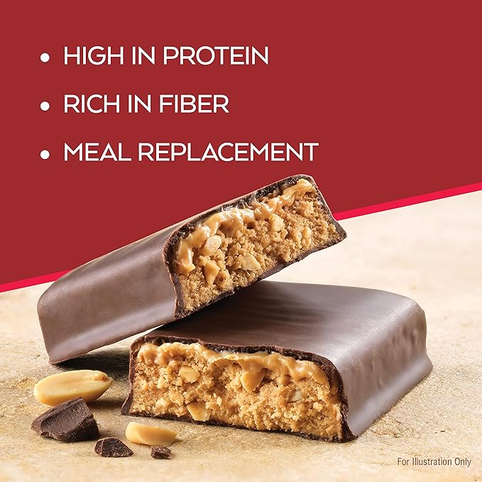 Atkins Chocolate Peanut Butter Protein Meal Bar 16g Protein 12 Count and Caramel Nut Chew Bar 1g Sugar 5 Count