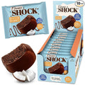 FitnesSHOCK Protein Brownies – Dark Chocolate &amp Coconut Dessert Bars – Low Sugar Dessert Snack (2g Total Sugar No Added Sugar) – Healthy Snack – 10 Count