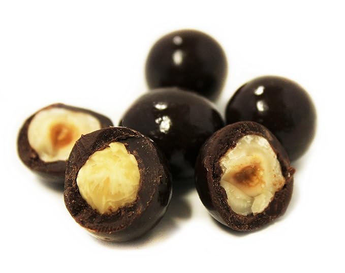 Gourmet Dark Chocolate Covered Hazelnuts by Its Delish (1 lb)