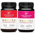 New Zealand Honey Co. Raw Manuka Honey UMF 20+ | MGO 829+ 17.6oz &amp UMF 15+ | MGO 514+ 17.6oz