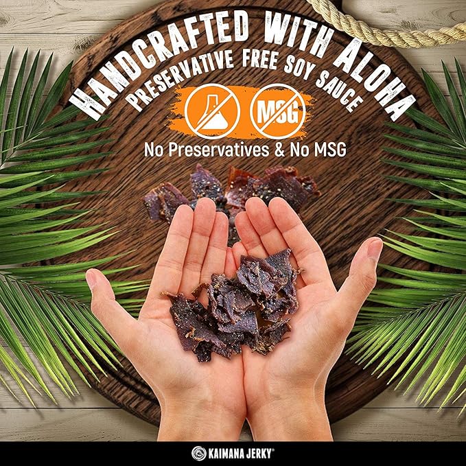 Wahoo Ono Fish Jerky Variety Sampler- Smokin' Hickory O.G Island Citrus &amp Spicy Chili - Organic Gourmet Smoked Fish Strips Rich in Omega-3 &amp Protein Low-Calorie Low Sodium &amp Sugar- 9