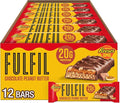 FULFIL Chocolate Peanut Butter Flavored Protein Bar Made with REESE's Peanut Butter Gluten Free with 20g Protein Pantry Staples 12 Count