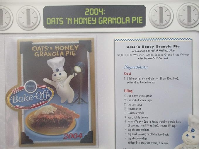 Doughboy Bake-Off 2004 Oats 'N Honey Granola Pie Patch and Recipe