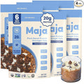 Maja Cacao &amp Coconut Overnight Protein Oats 2.4 oz Single-Serve (6 Pouches) | High Protein Overnight Oats Gluten Free Plant-Based | Rich Cacao with Coconut | Just Add Milk or Plant Milk