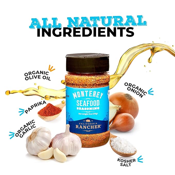 California Rancher - Santa Maria Seasoning Monterey Seafood Seasoning and Oaky &amp Smoky Bbq Dry Rub Gluten-free Bbq Rubs and Spices for Smoking