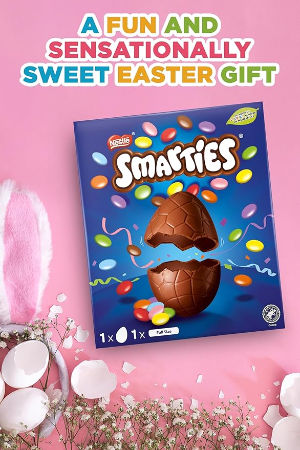 Smarties Milk Chocolate Large Easter Egg 188g
