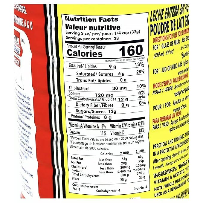 Red Cow Full Cream Milk Powder 2.5 Kg (5.5lb) Made From Real Fresh Milk Product of Netherlands.