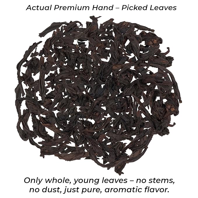 Imperium Da Hong Pao Loose Leaf Oolong Tea (4oz) Premium Hand-Picked Wuyi Mountain Rock Tea Brews 100 Cups Big Red Robe Naturally Smooth and Rich Harmonious Flavor and Sweet Aroma