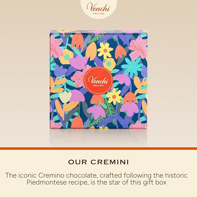 Venchi - Spring Tray Box with 12 Cremini Venchi Spring Collection 4.76 Oz Gluten Free Gift Idea