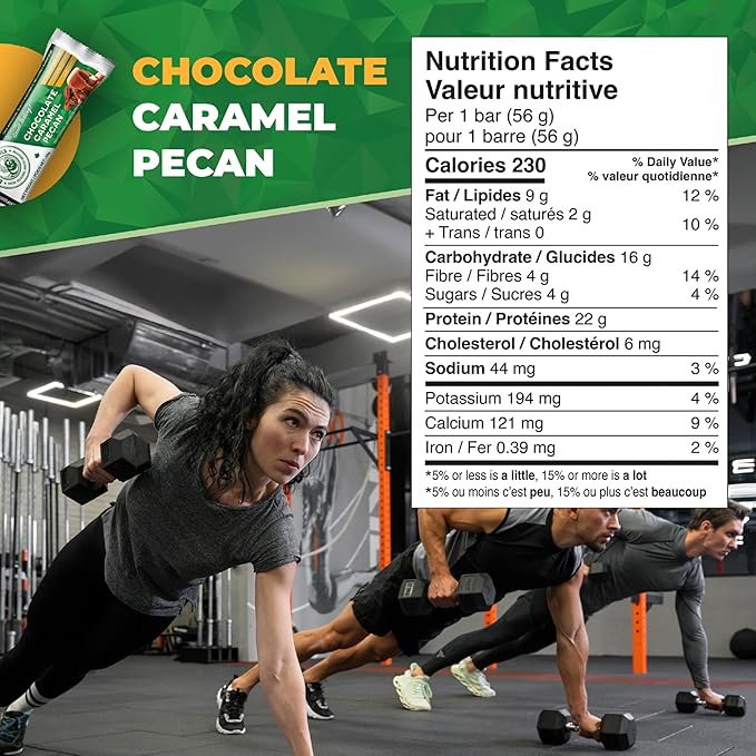 Daryl's Bars Chocolate Caramel Pecan On the Go Whey Protein Bars Gluten Free Low Sugar Protein Snack Meal Replacement Pack of 2