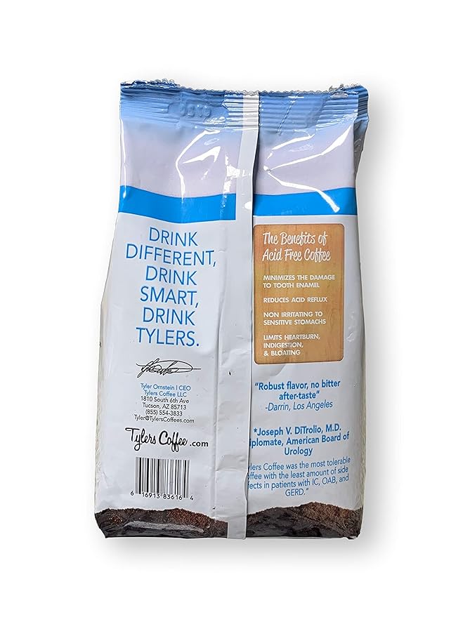 Tyler’s Ground Coffee - 100% Arabica Full Flavor - Whole Bean and Caffeinated - 12 oz