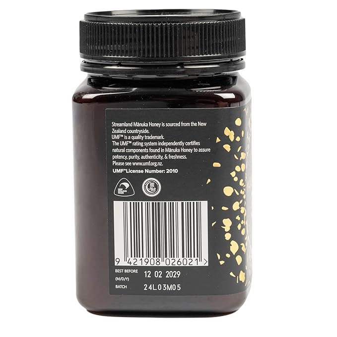 Streamland Manuka Honey Pure New Zealand Honey Certified UMF Natural Sweetener &amp Wellness Support (UMF 5+ MGO 83+ 17.6 oz)