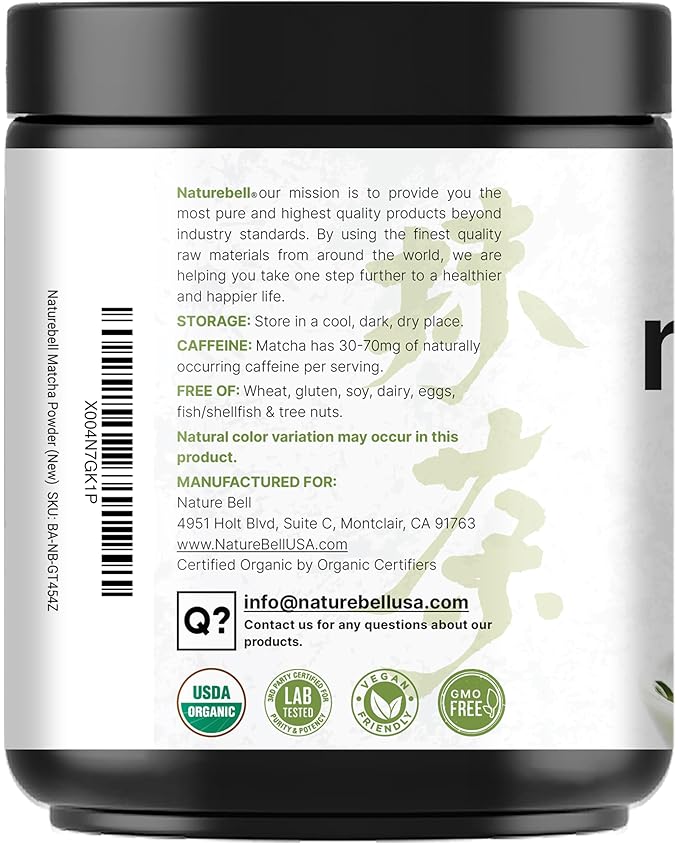 Organic Matcha Green Tea Powder 1 Pound | Unsweetened with Zero Sugar Culinary Grade Potent Early Spring Leaf Harvest Fine Stone Ground – Vegan All Purpose Great for Matcha Latte