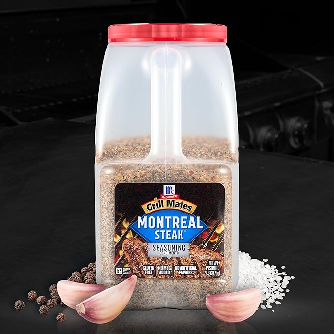 McCormick Grill Mates Montreal Steak Seasoning 7 lb - One 7 Pound Container Montreal Steak Rub Seasoning Ideal for Steaks Ribs Burgers and Vegetables for a Zesty Flavor