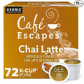 Cafe Escapes Chai Latte Tea Beverage Single-Serve Keurig K-Cup Pods 72 Count (3 Boxes of 24 Pods)