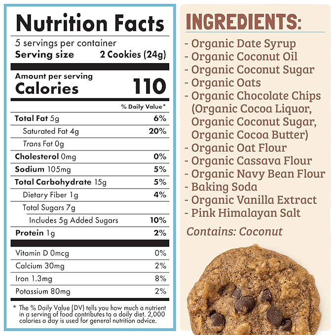 Skout Organic Oatmeal Chocolate Soft Baked Cookies (3 Pack) | Soft Baked Cookies | Plant-Based | Vegan | Gluten Dairy &amp Soy Free